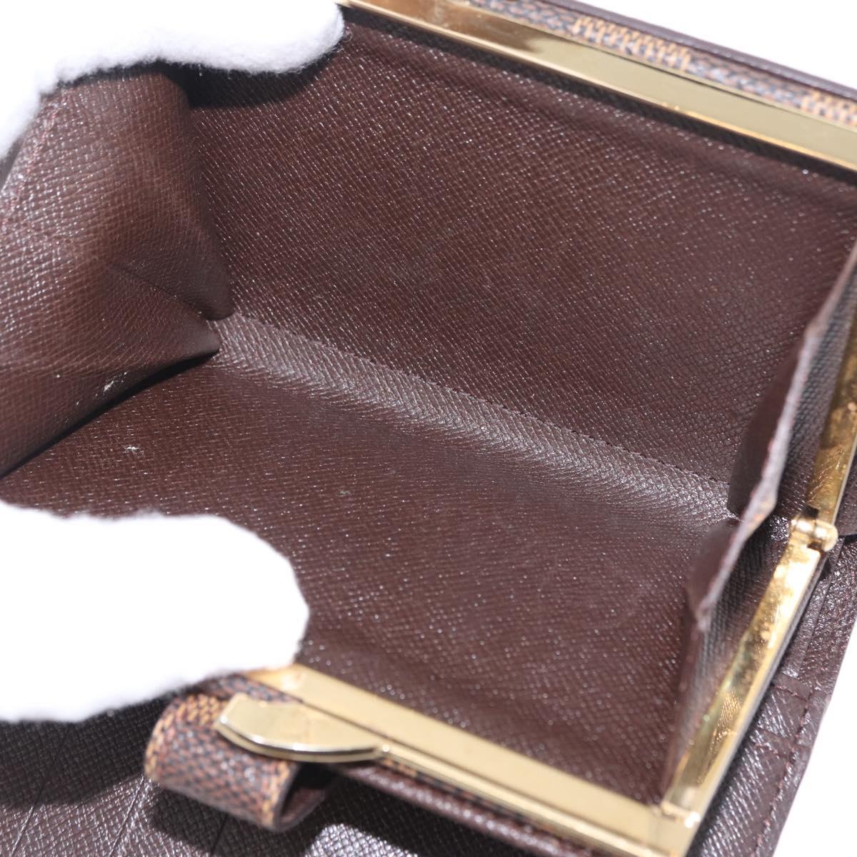 LOUIS VUITTON Ebene Porte Monnaie Billets Viennois Wallet N61664 LV Auth 205376M