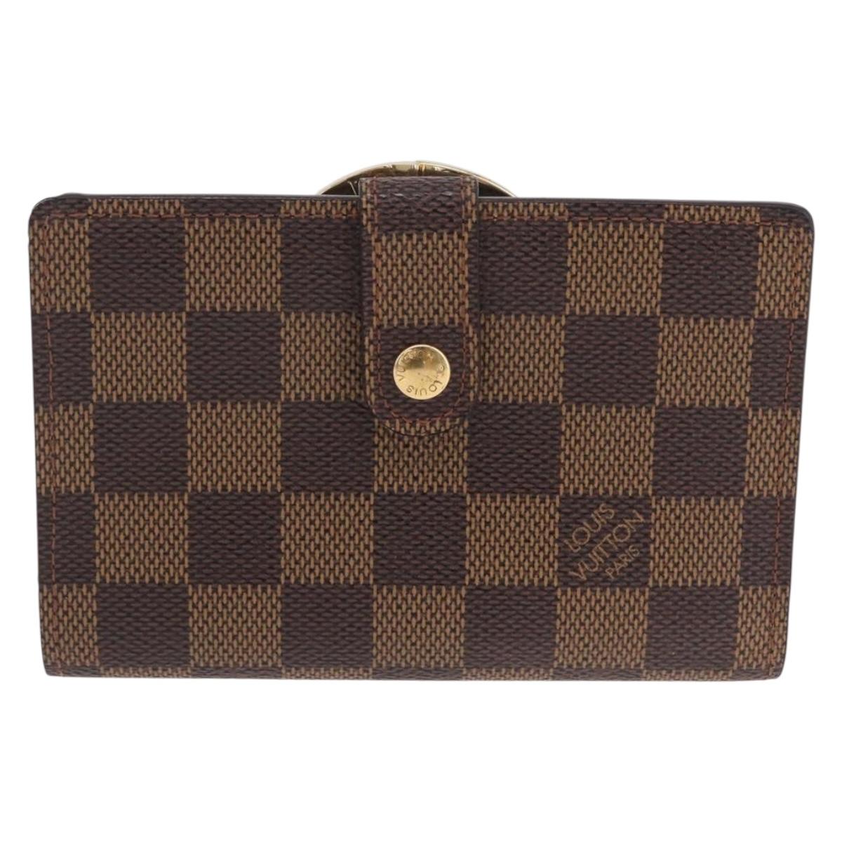 LOUIS VUITTON Ebene Porte Monnaie Billets Viennois Wallet N61664 LV Auth 205376M