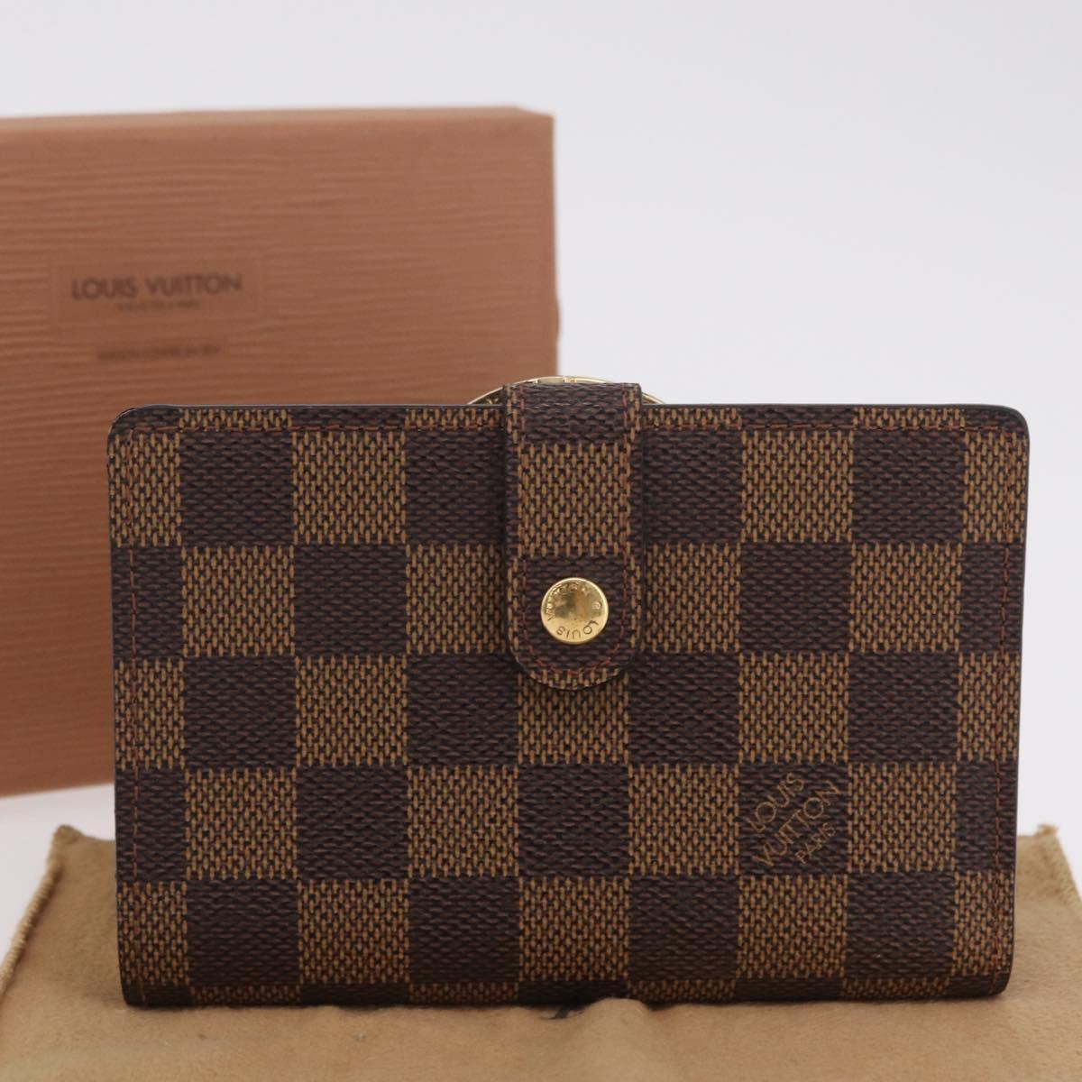 LOUIS VUITTON Ebene Porte Monnaie Billets Viennois Wallet N61664 LV Auth 205376M