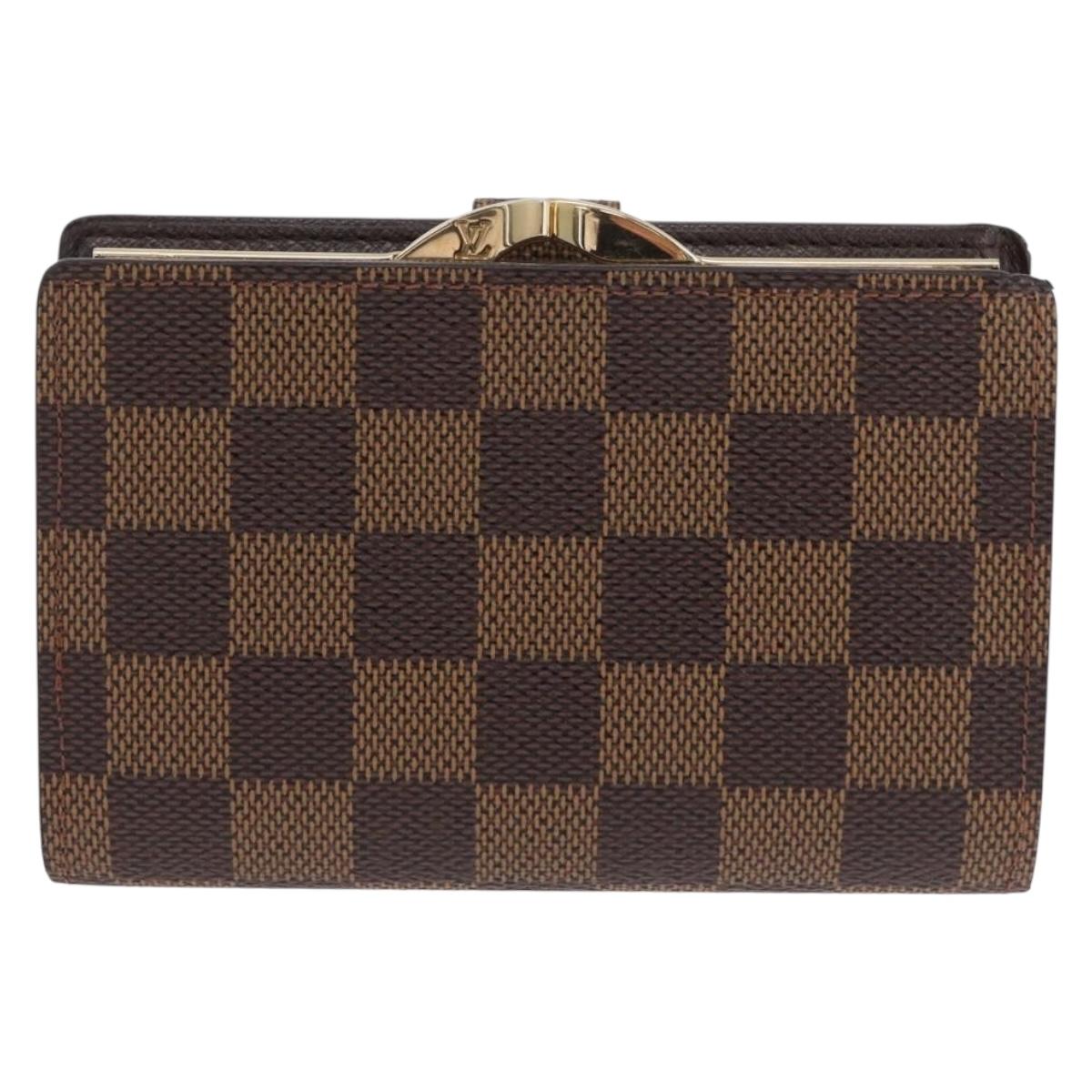 LOUIS VUITTON Ebene Porte Monnaie Billets Viennois Wallet N61664 LV Auth 205376M