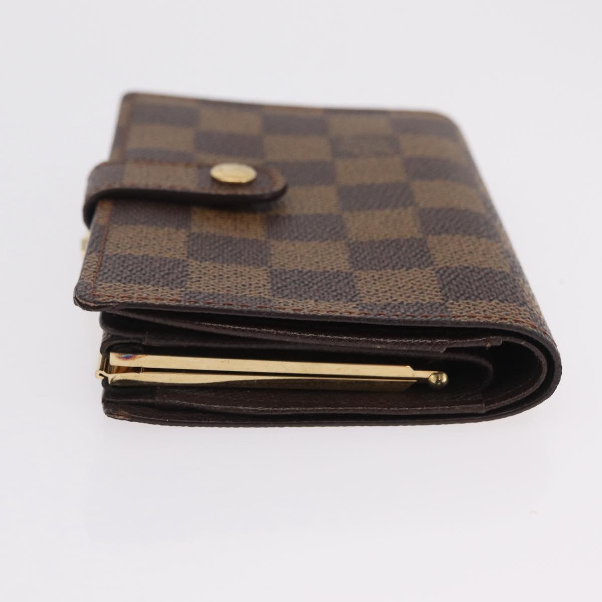LOUIS VUITTON Ebene Porte Monnaie Billets Viennois Wallet N61664 LV Auth 205376M