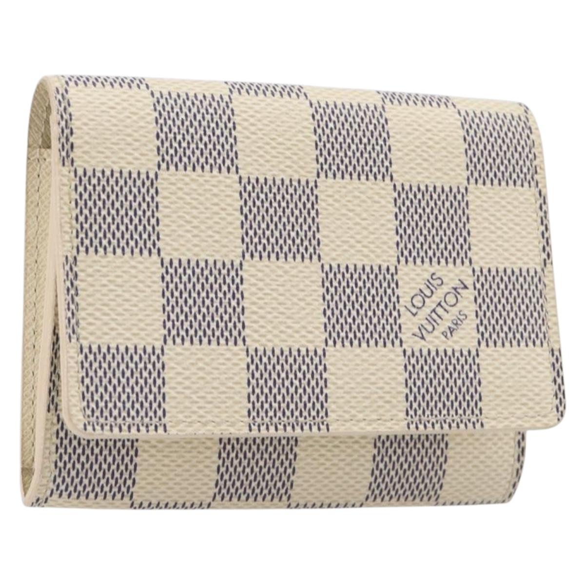 LOUIS VUITTON Damier Azur Anvelop Cult De Vuitto Case N61746 LV Auth 205377M