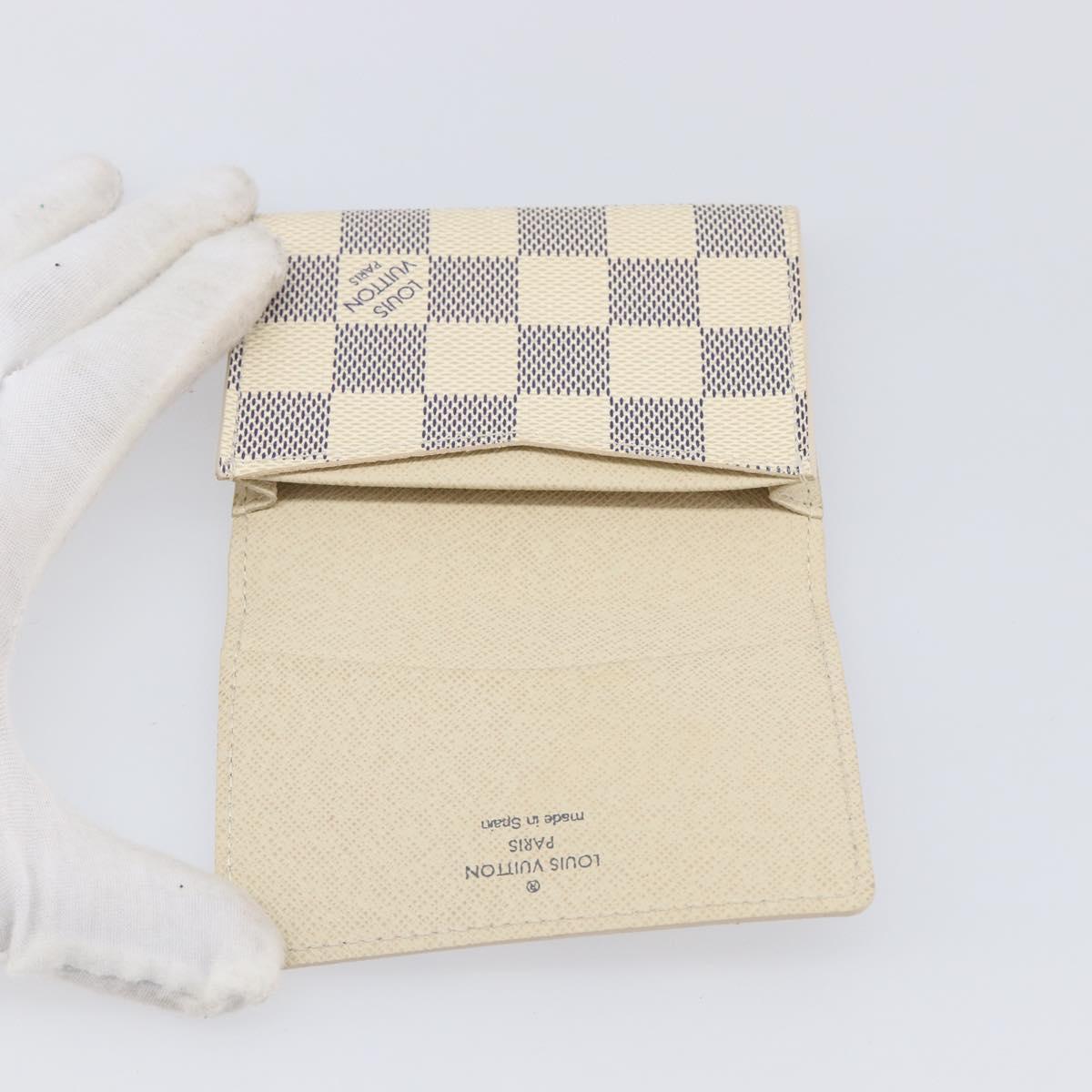 LOUIS VUITTON Damier Azur Anvelop Cult De Vuitto Case N61746 LV Auth 205377M