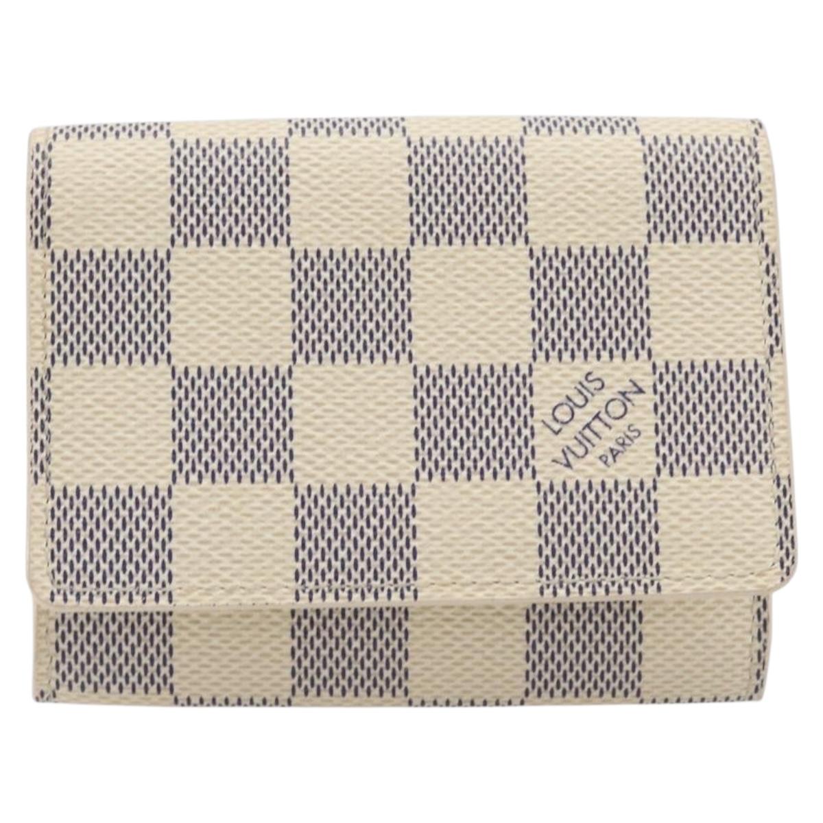 LOUIS VUITTON Damier Azur Anvelop Cult De Vuitto Case N61746 LV Auth 205377M
