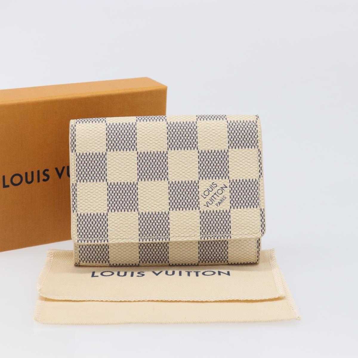 LOUIS VUITTON Damier Azur Anvelop Cult De Vuitto Case N61746 LV Auth 205377M