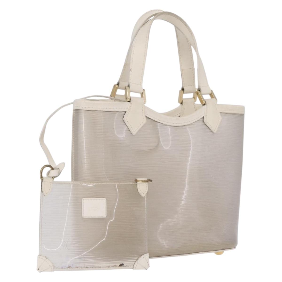 LOUIS VUITTON Epi Plage Mini lagoon Bay Hand Bag White M92263 LV Auth 205391A