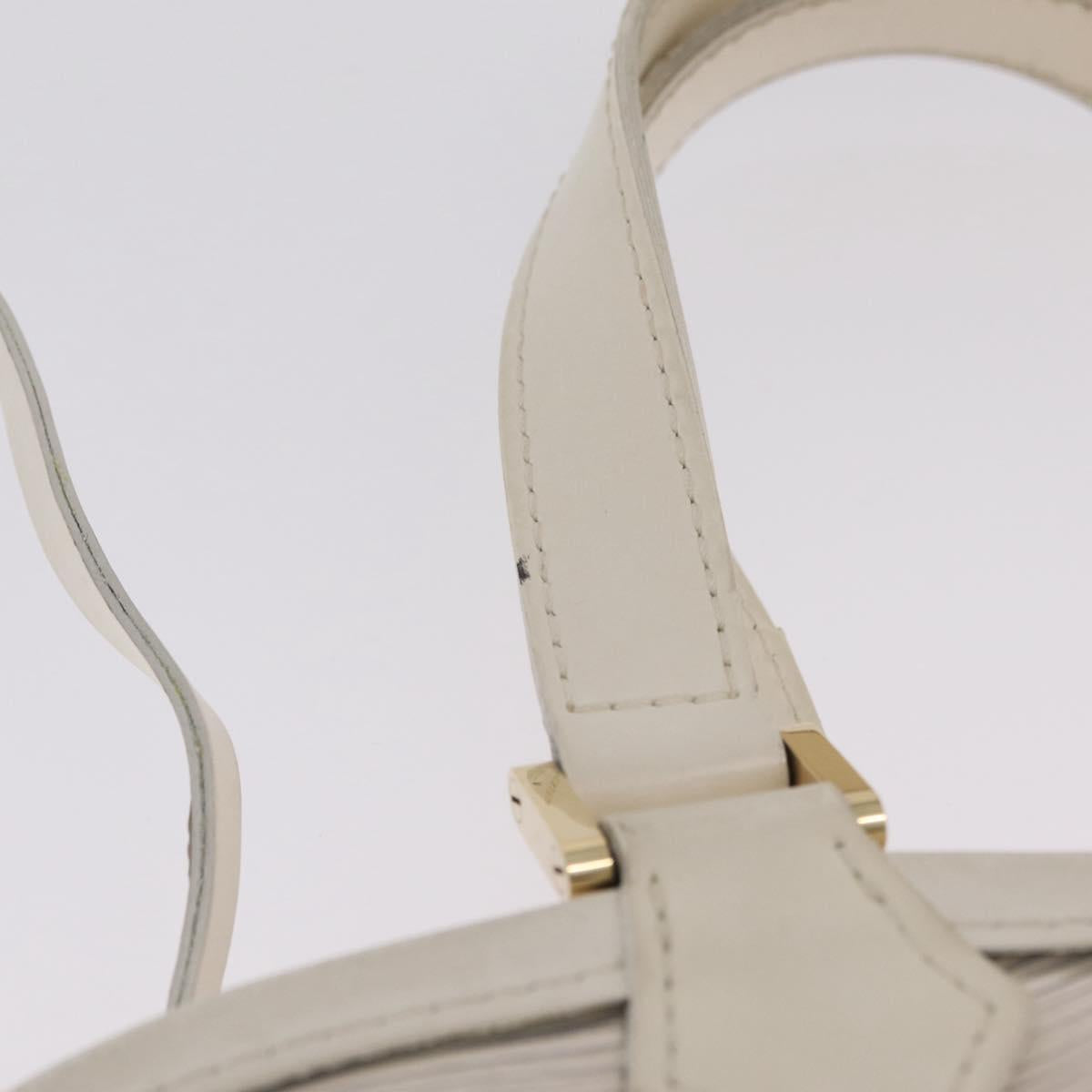 LOUIS VUITTON Epi Plage Mini lagoon Bay Hand Bag White M92263 LV Auth 205391A