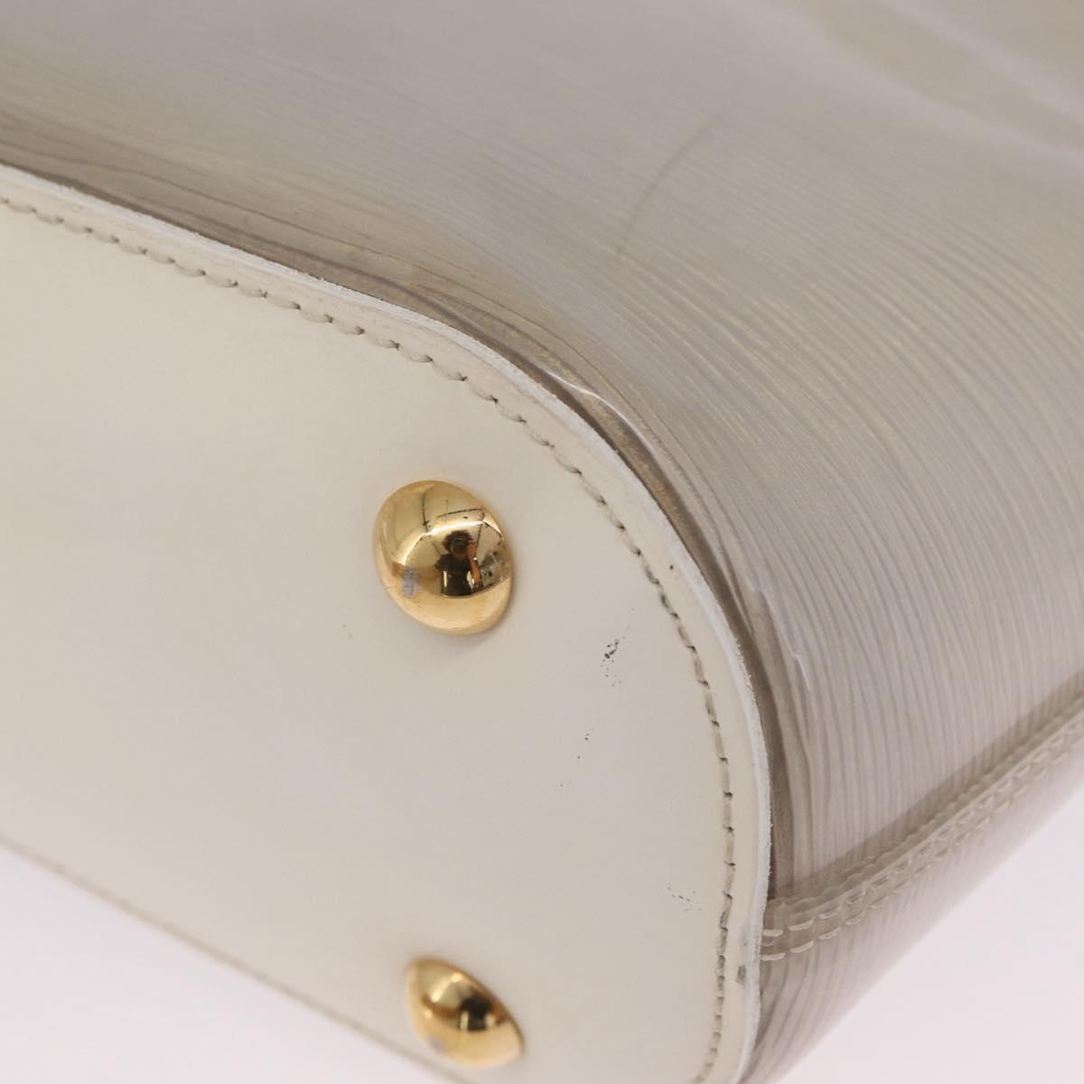 LOUIS VUITTON Epi Plage Mini lagoon Bay Hand Bag White M92263 LV Auth 205391A