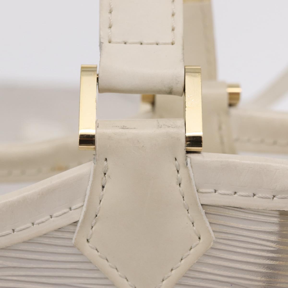 LOUIS VUITTON Epi Plage Mini lagoon Bay Hand Bag White M92263 LV Auth 205391A