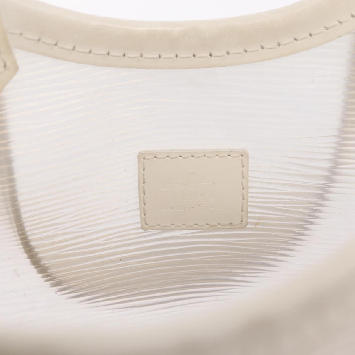 LOUIS VUITTON Epi Plage Mini lagoon Bay Hand Bag White M92263 LV Auth 205391A
