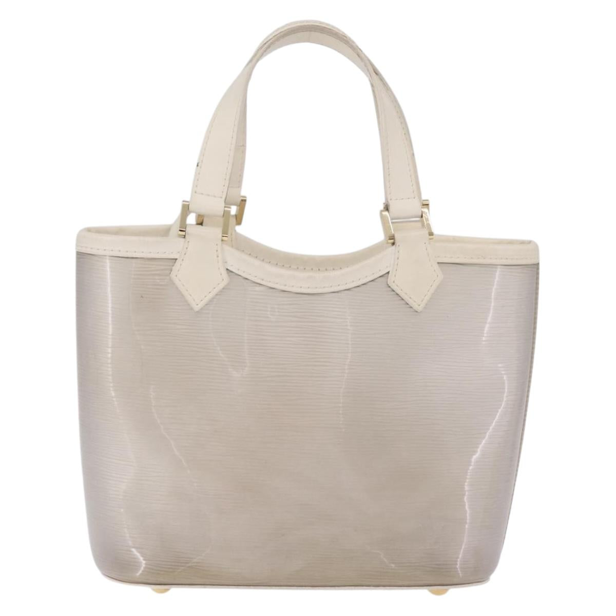 LOUIS VUITTON Epi Plage Mini lagoon Bay Hand Bag White M92263 LV Auth 205391A