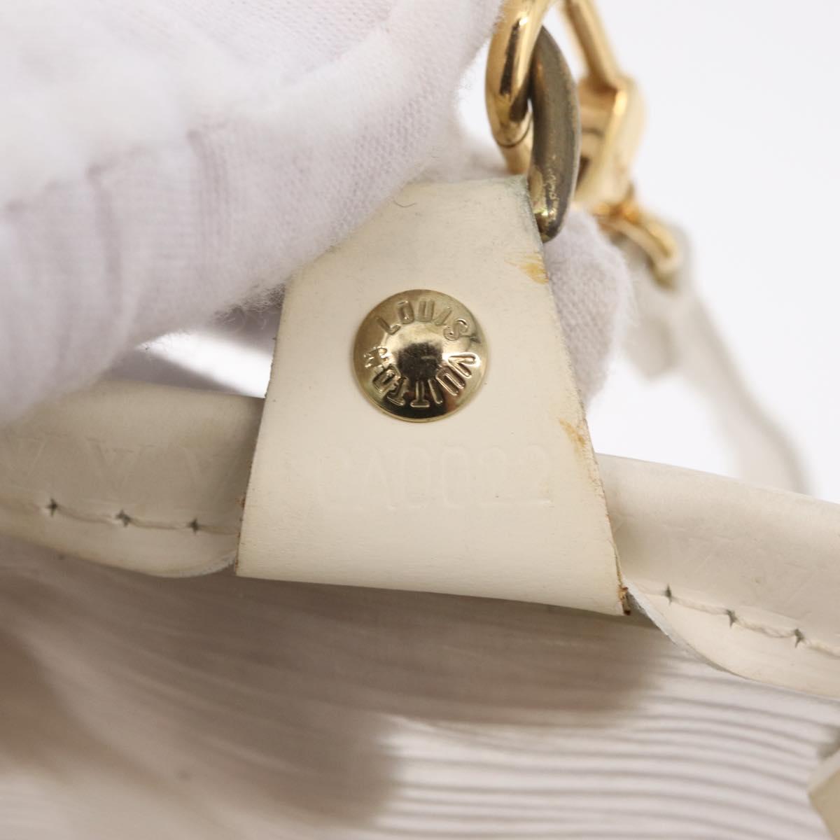 LOUIS VUITTON Epi Plage Mini lagoon Bay Hand Bag White M92263 LV Auth 205391A