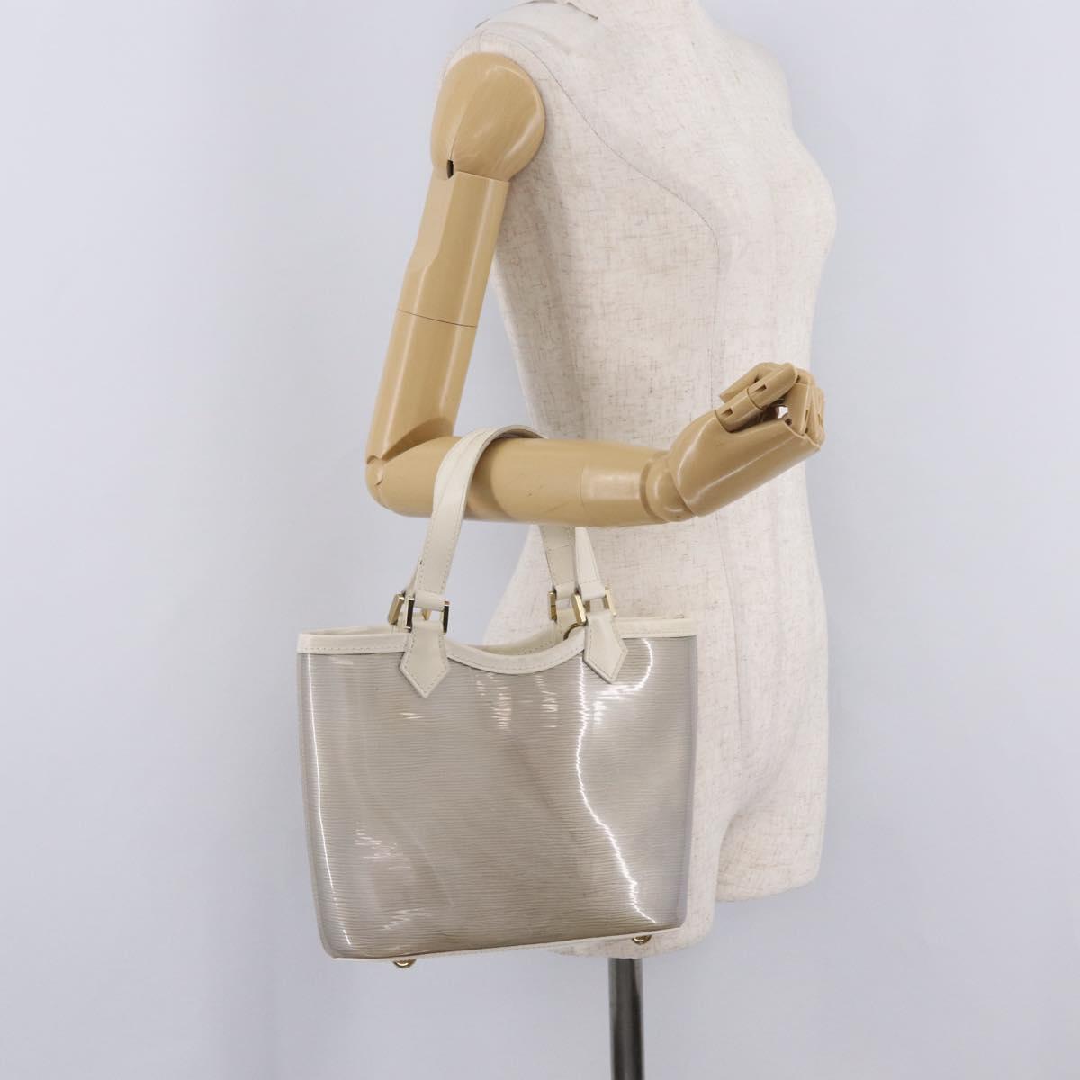 LOUIS VUITTON Epi Plage Mini lagoon Bay Hand Bag White M92263 LV Auth 205391A