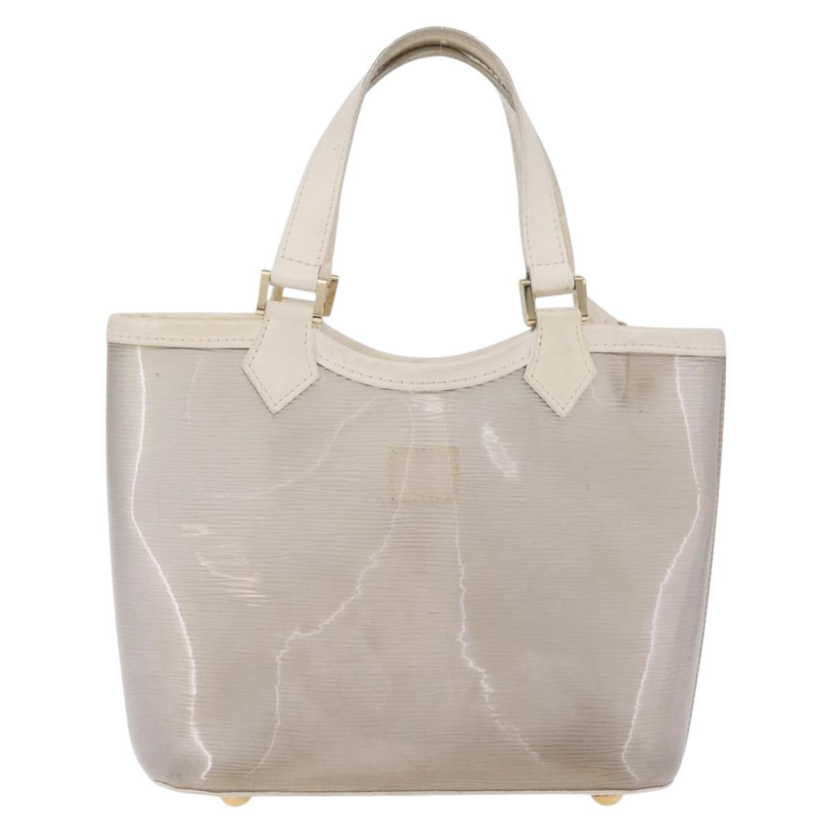LOUIS VUITTON Epi Plage Mini lagoon Bay Hand Bag White M92263 LV Auth 205391A