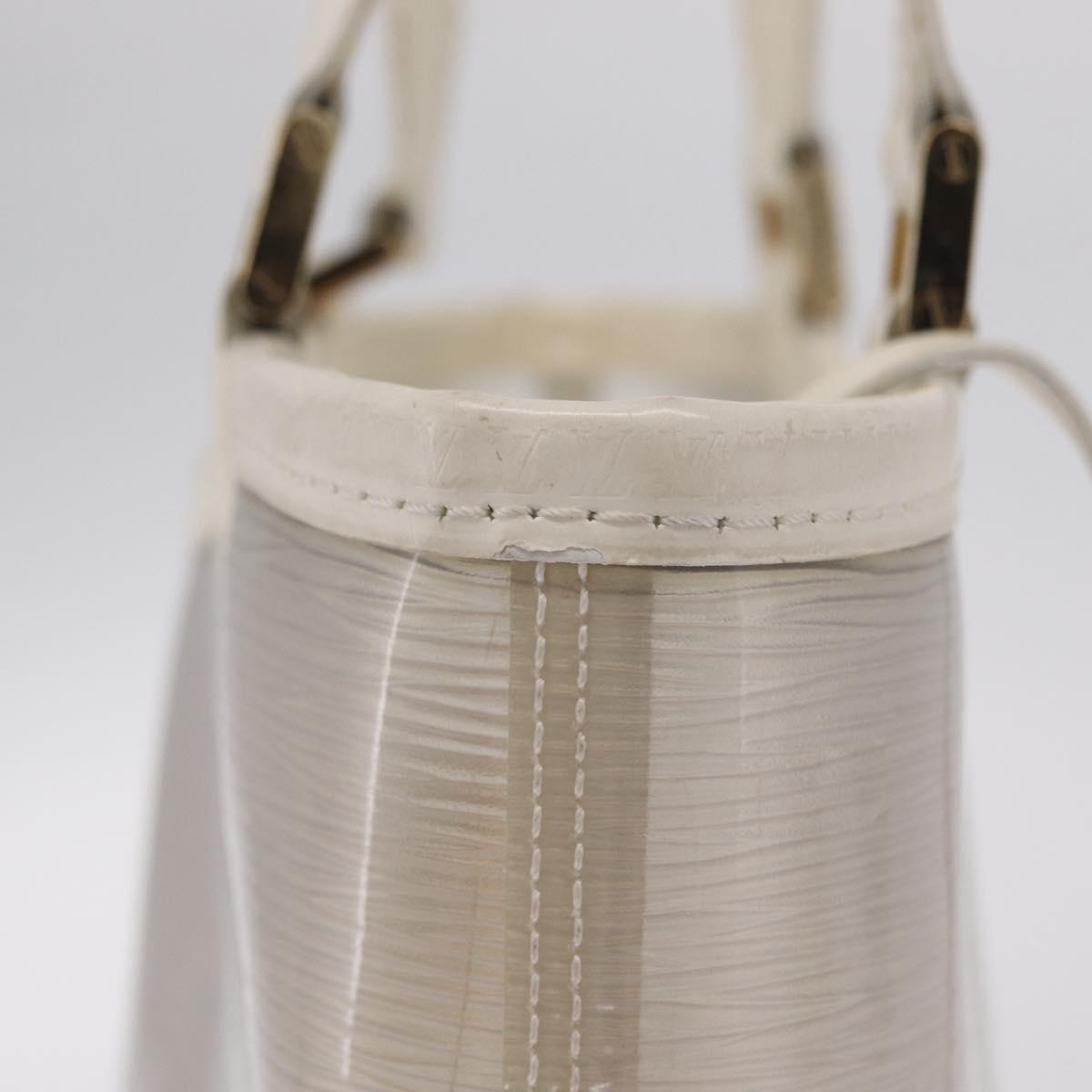 LOUIS VUITTON Epi Plage Mini lagoon Bay Hand Bag White M92263 LV Auth 205391A
