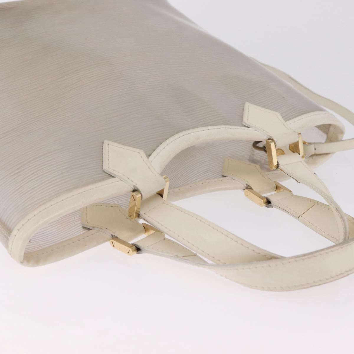 LOUIS VUITTON Epi Plage Mini lagoon Bay Hand Bag White M92263 LV Auth 205391A