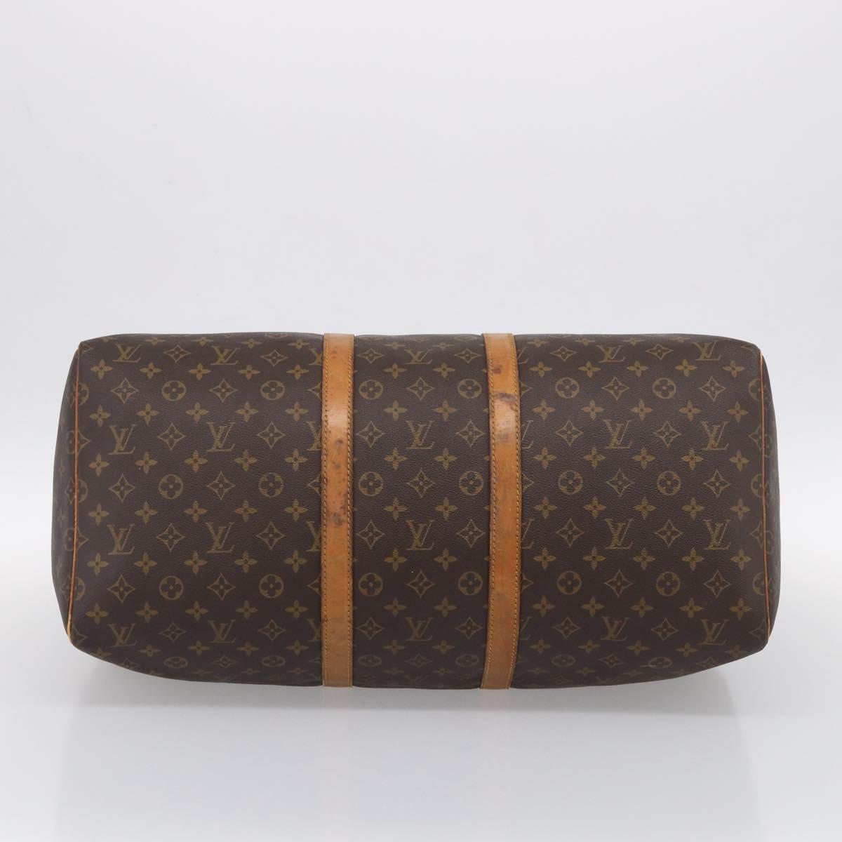 LOUIS VUITTON Monogram Keepall 55 Boston Bag M41424 LV Auth 205394
