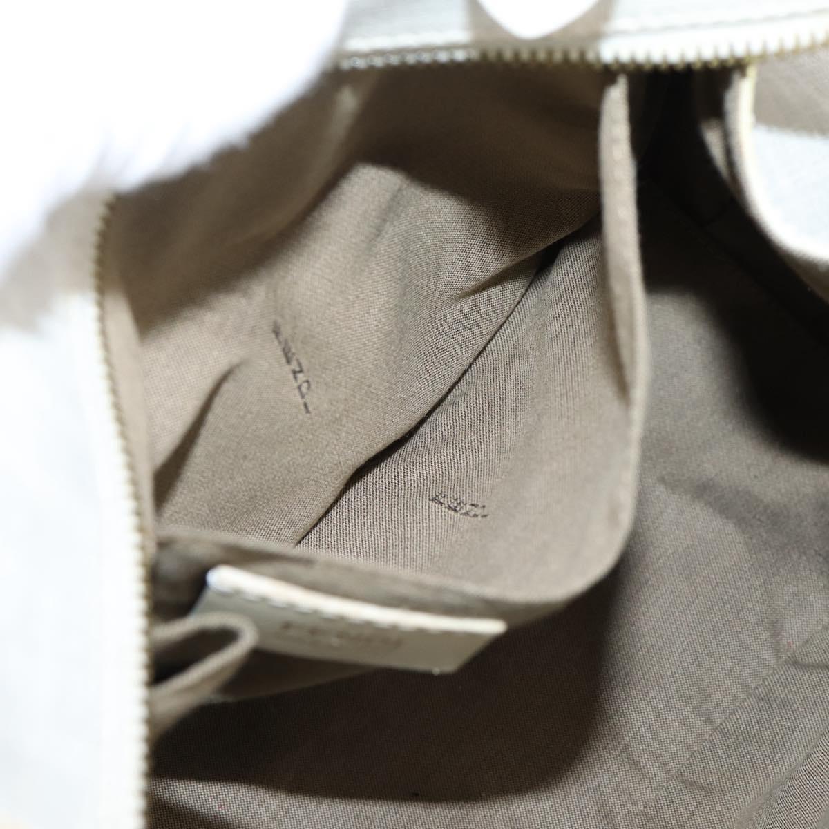 FENDI Zucca Canvas Tote Bag PVC White Gold ANF 108 Auth 205396V