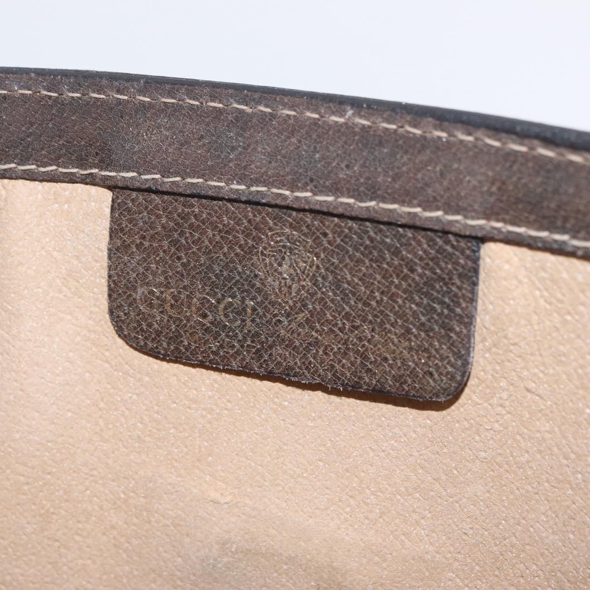 GUCCI GG Supreme Web Sherry Line Bag PVC Beige Gold 67 014 3087 Auth 205398