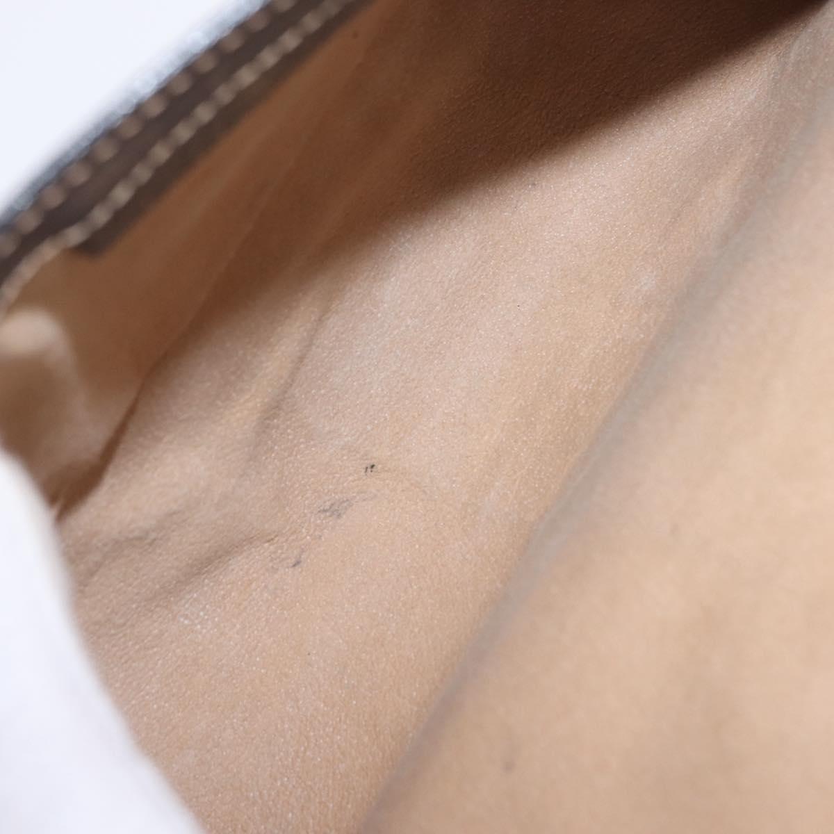 GUCCI GG Supreme Web Sherry Line Bag PVC Beige Gold 67 014 3087 Auth 205398
