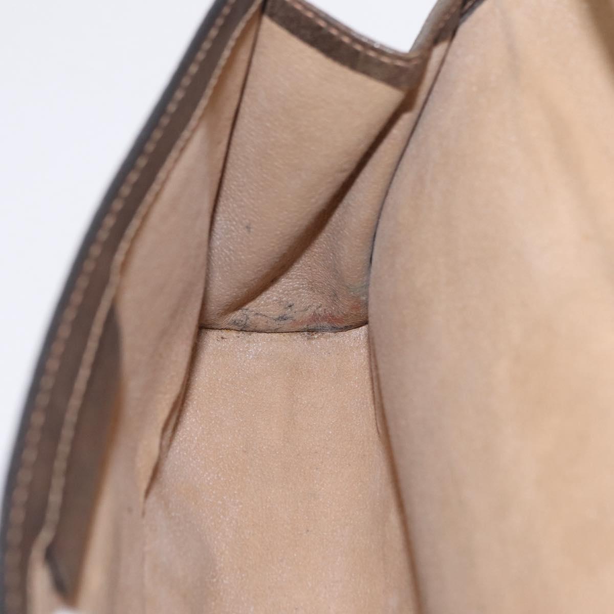 GUCCI GG Supreme Web Sherry Line Bag PVC Beige Gold 67 014 3087 Auth 205398