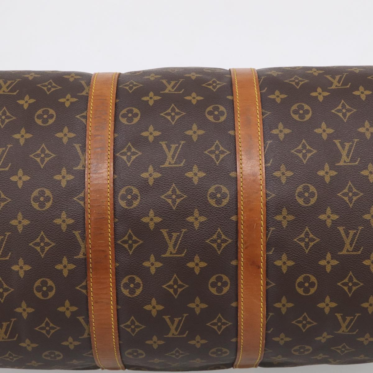 LOUIS VUITTON Monogram Keepall 55 Boston Bag M41424 LV Auth 205401V