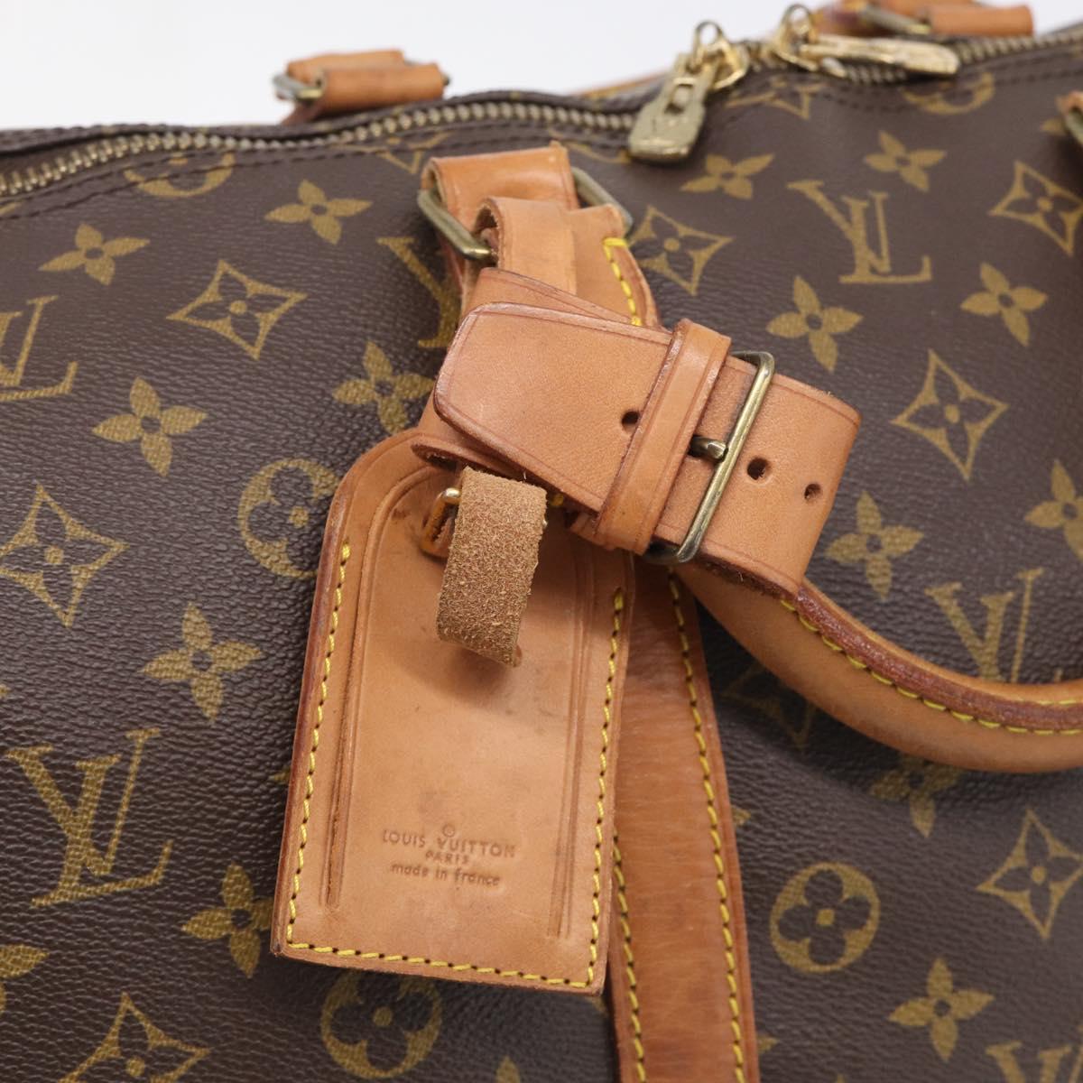 LOUIS VUITTON Monogram Keepall 55 Boston Bag M41424 LV Auth 205401V
