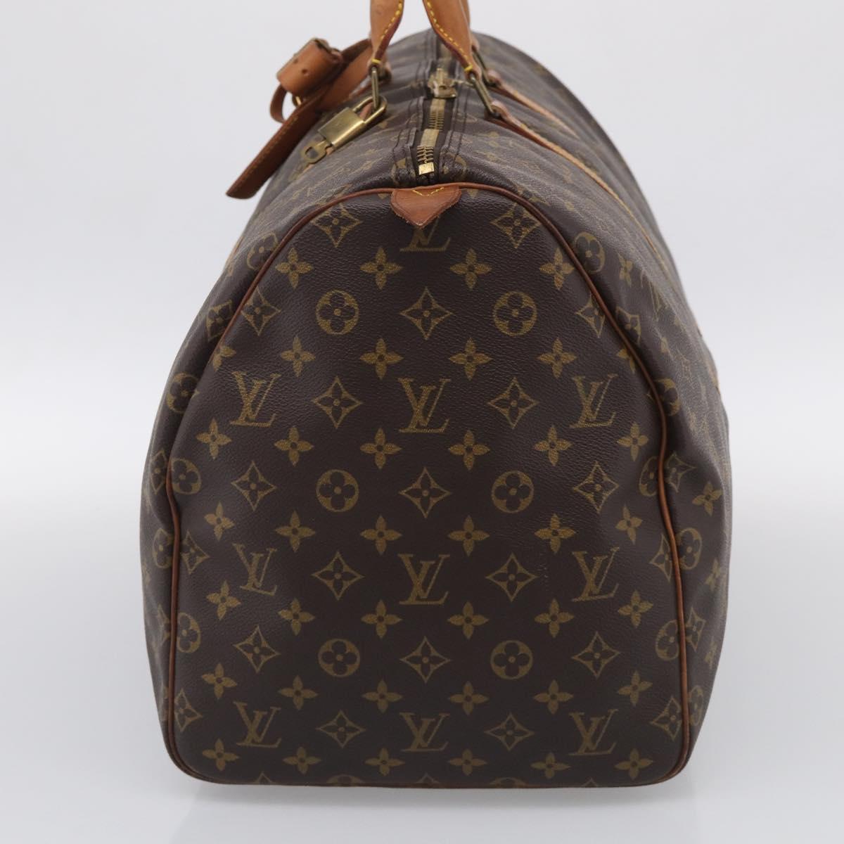 LOUIS VUITTON Monogram Keepall 55 Boston Bag M41424 LV Auth 205401V
