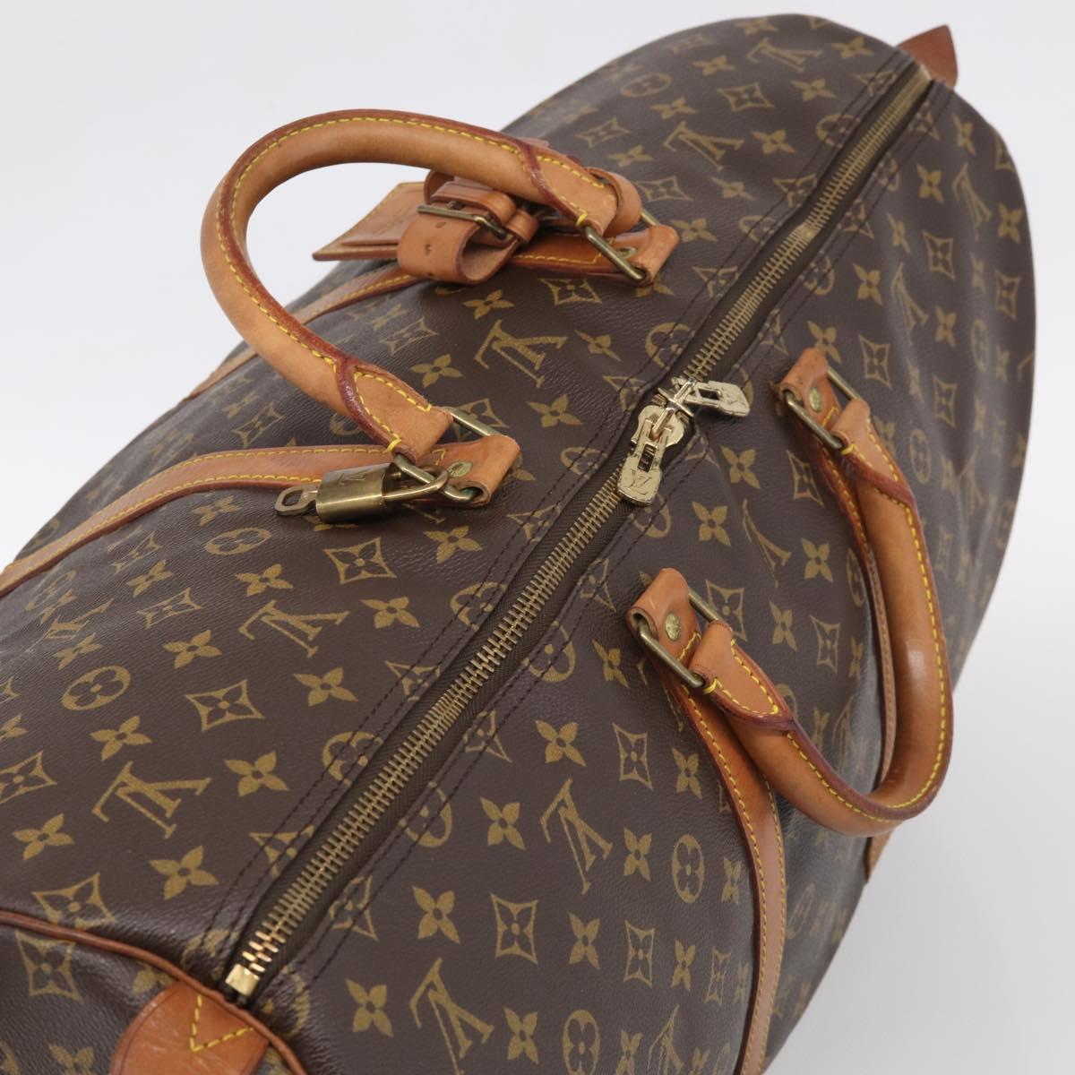 LOUIS VUITTON Monogram Keepall 55 Boston Bag M41424 LV Auth 205401V
