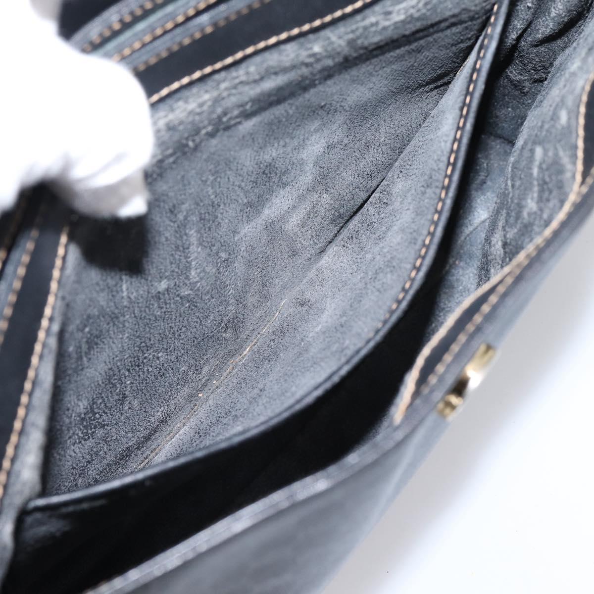 GUCCI Micro GG Supreme Hand Bag PVC Black Gold 000 46 4857 Auth 205404