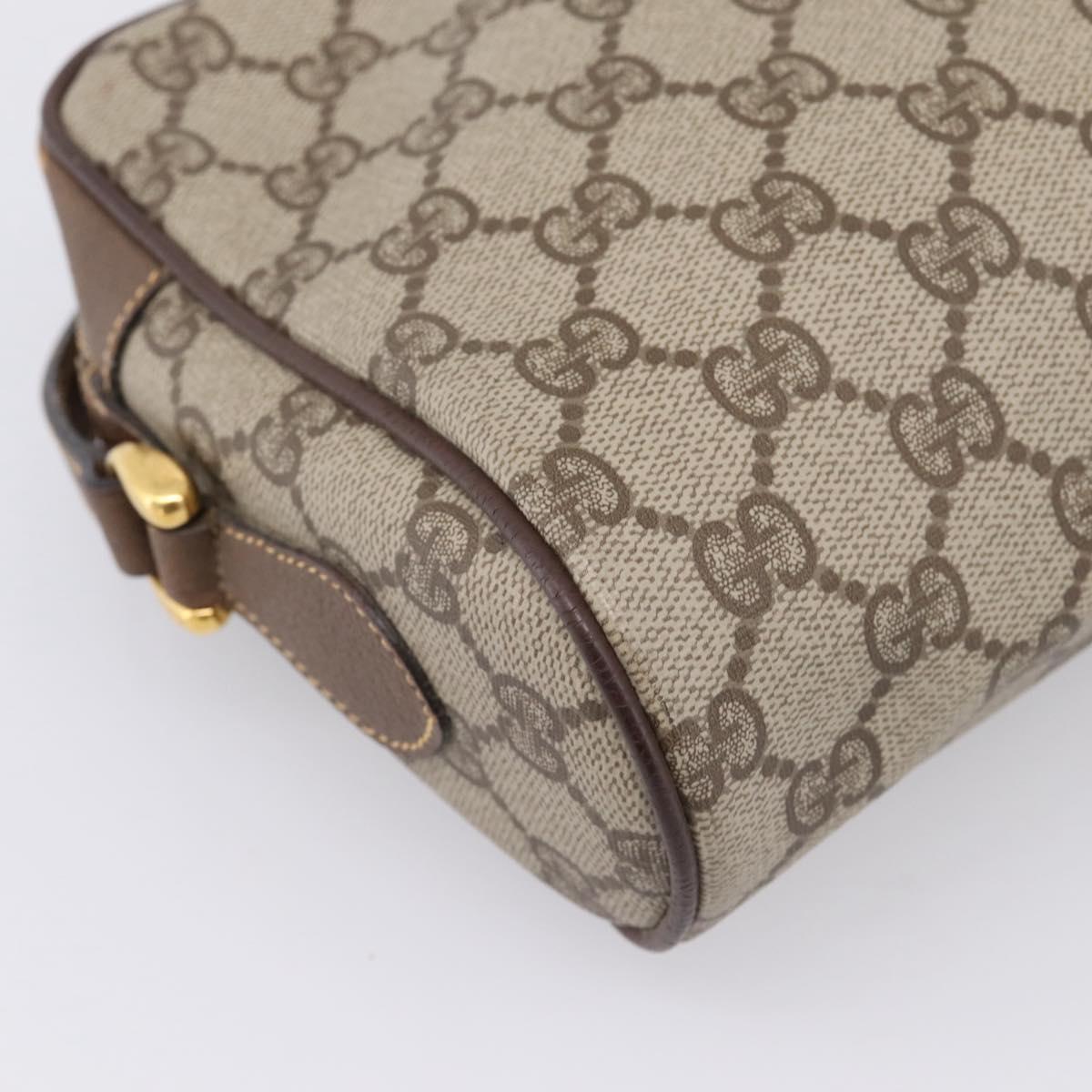 GUCCI GG Supreme Web Sherry Line Bag PVC Beige Gold 001 115 6655 Auth 205406A