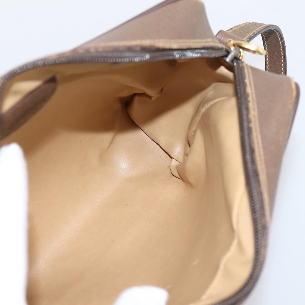 GUCCI GG Supreme Web Sherry Line Bag PVC Beige Gold 001 115 6655 Auth 205406A