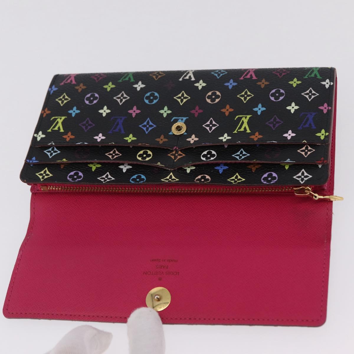 LOUIS VUITTON Multicolor Portefeiulle Sarah Wallet M60668 LV Auth 205408A