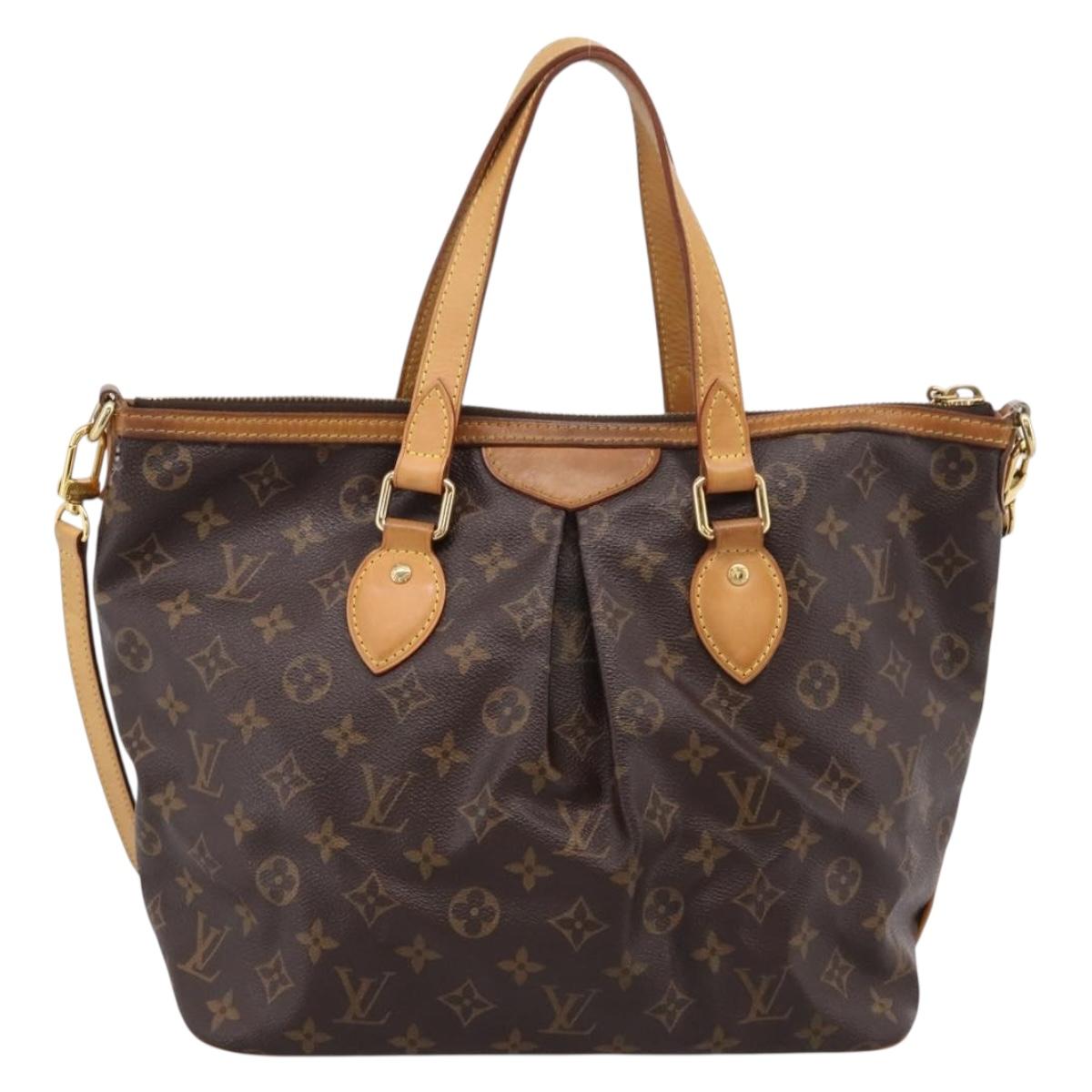 LOUIS VUITTON Monogram Palermo PM Tote Bag M40145 LV Auth 205409A