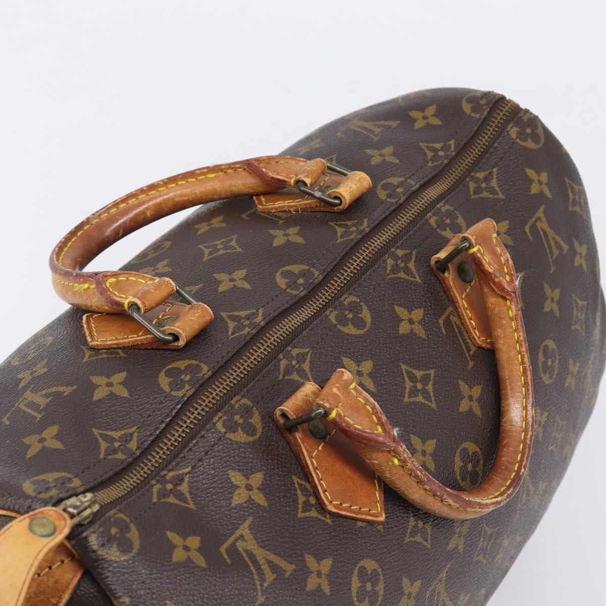 LOUIS VUITTON Monogram Speedy 35 Hand Bag M41524 LV Auth 205410