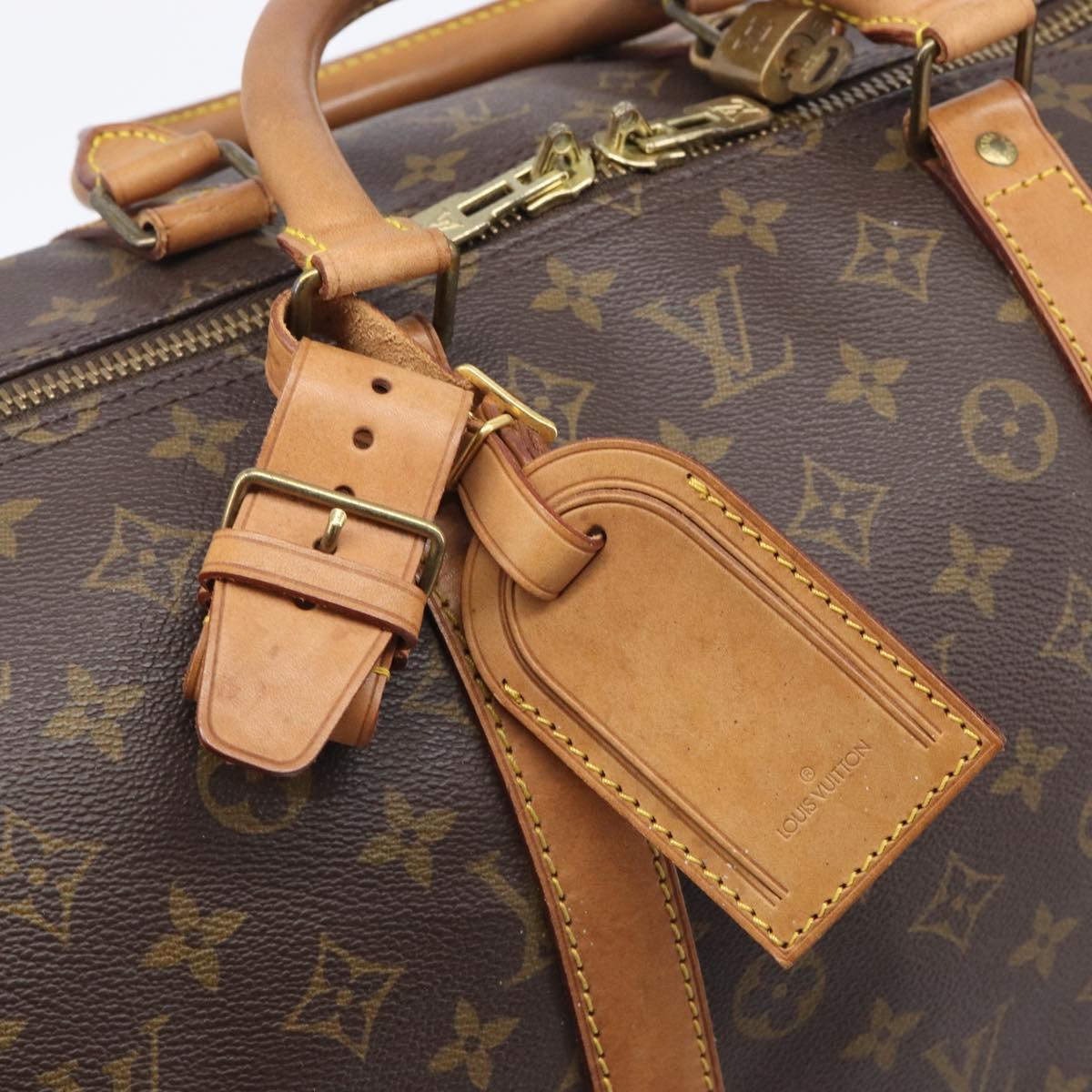 LOUIS VUITTON Monogram Keepall 55 Boston Bag M41424 LV Auth 205411V