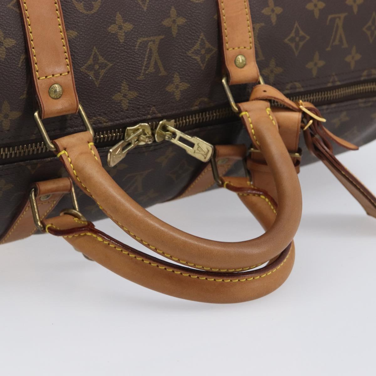 LOUIS VUITTON Monogram Keepall 55 Boston Bag M41424 LV Auth 205411V