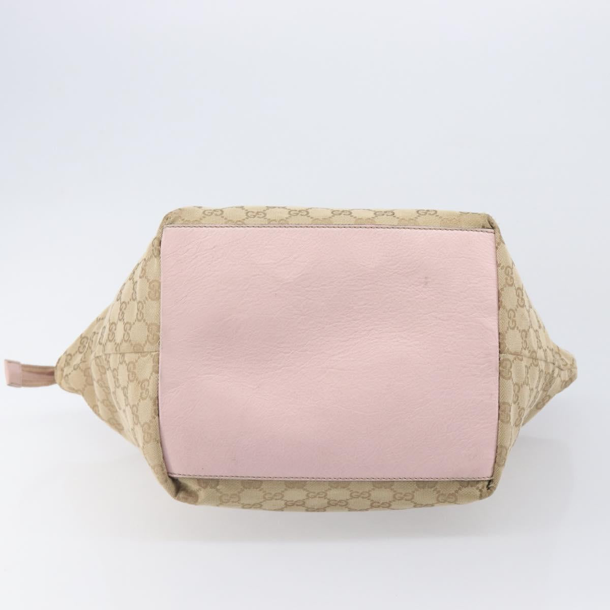GUCCI GG Canvas Sherry Line Hand Bag Beige Gold 131230 Auth 205412