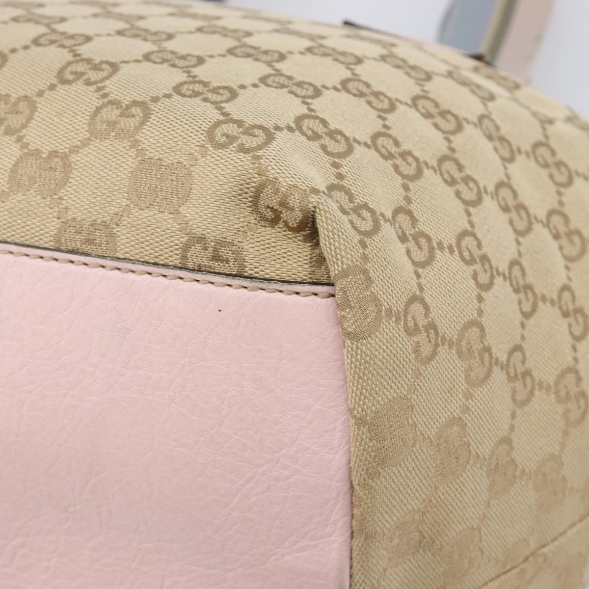 GUCCI GG Canvas Sherry Line Hand Bag Beige Gold 131230 Auth 205412