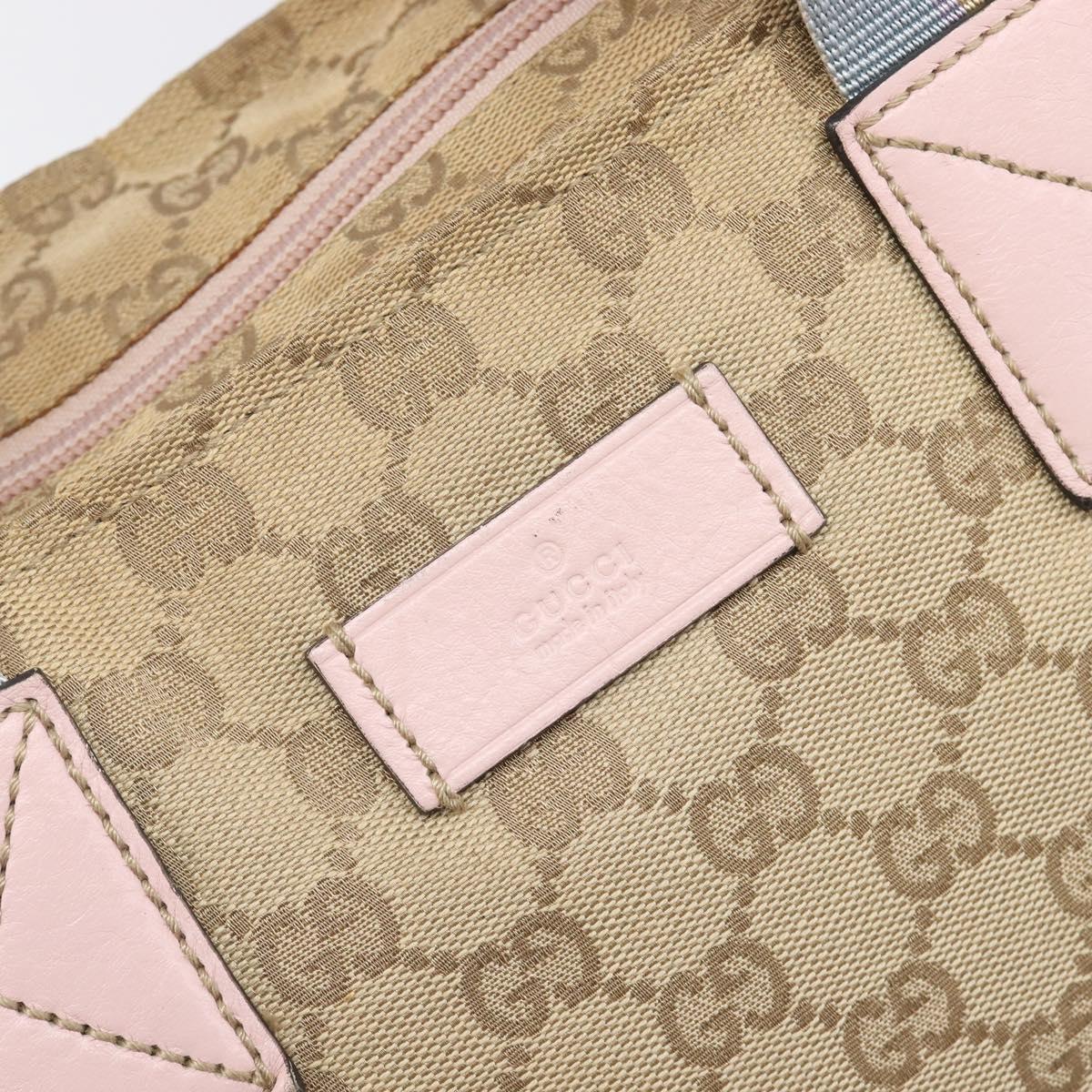 GUCCI GG Canvas Sherry Line Hand Bag Beige Gold 131230 Auth 205412