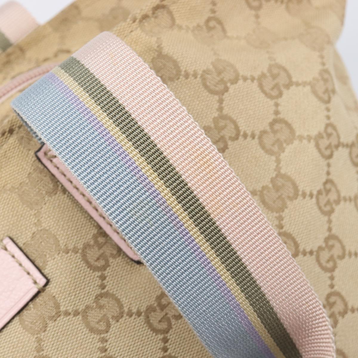 GUCCI GG Canvas Sherry Line Hand Bag Beige Gold 131230 Auth 205412