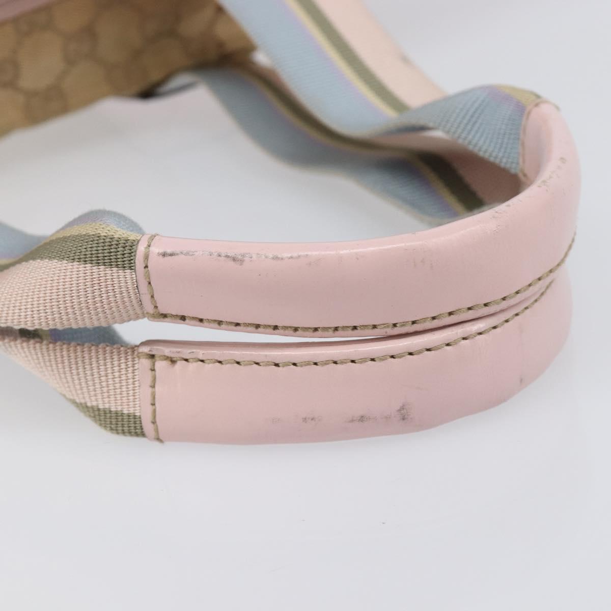 GUCCI GG Canvas Sherry Line Hand Bag Beige Gold 131230 Auth 205412