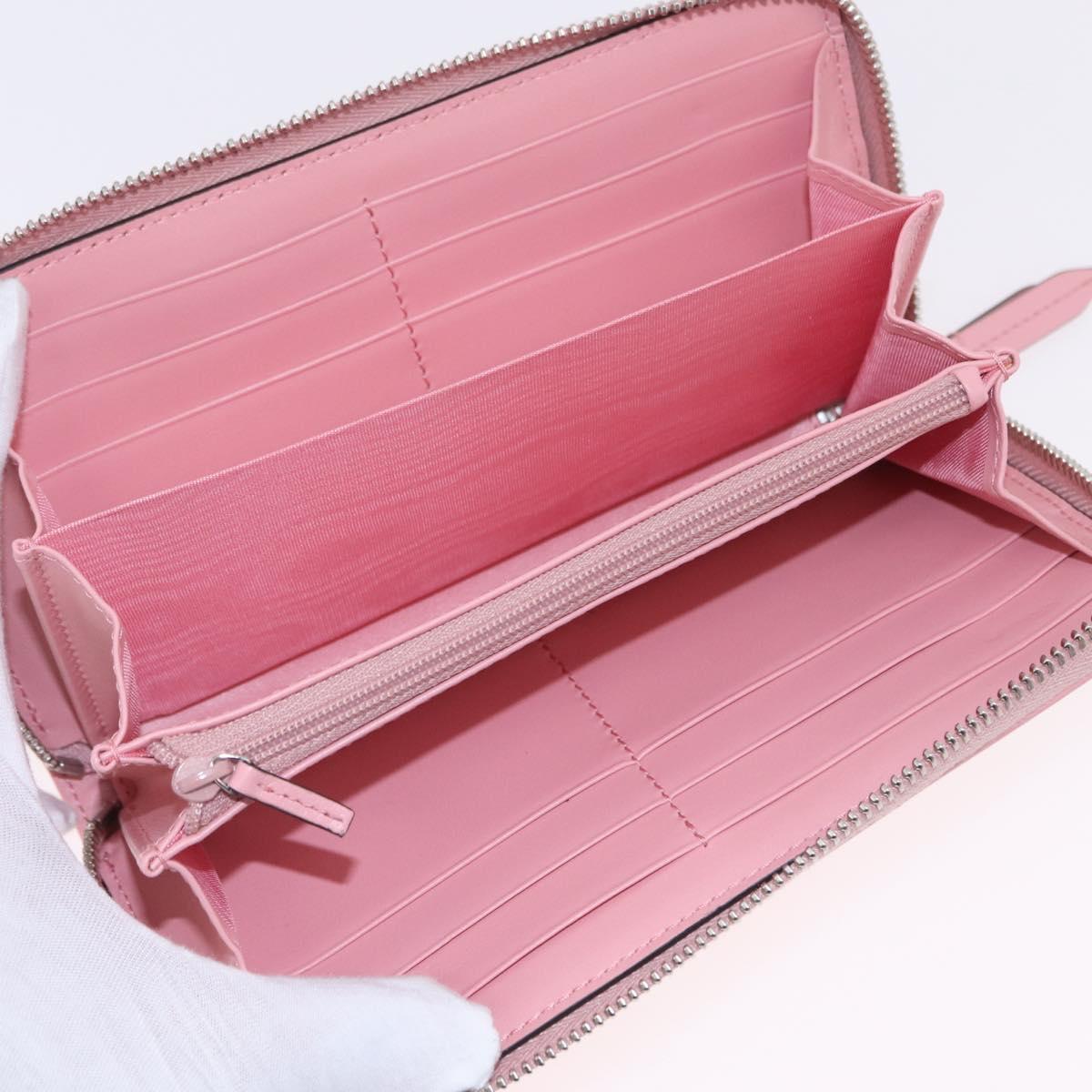 GUCCI Long Wallet Leather Pink Silver 443123 Auth 205414M