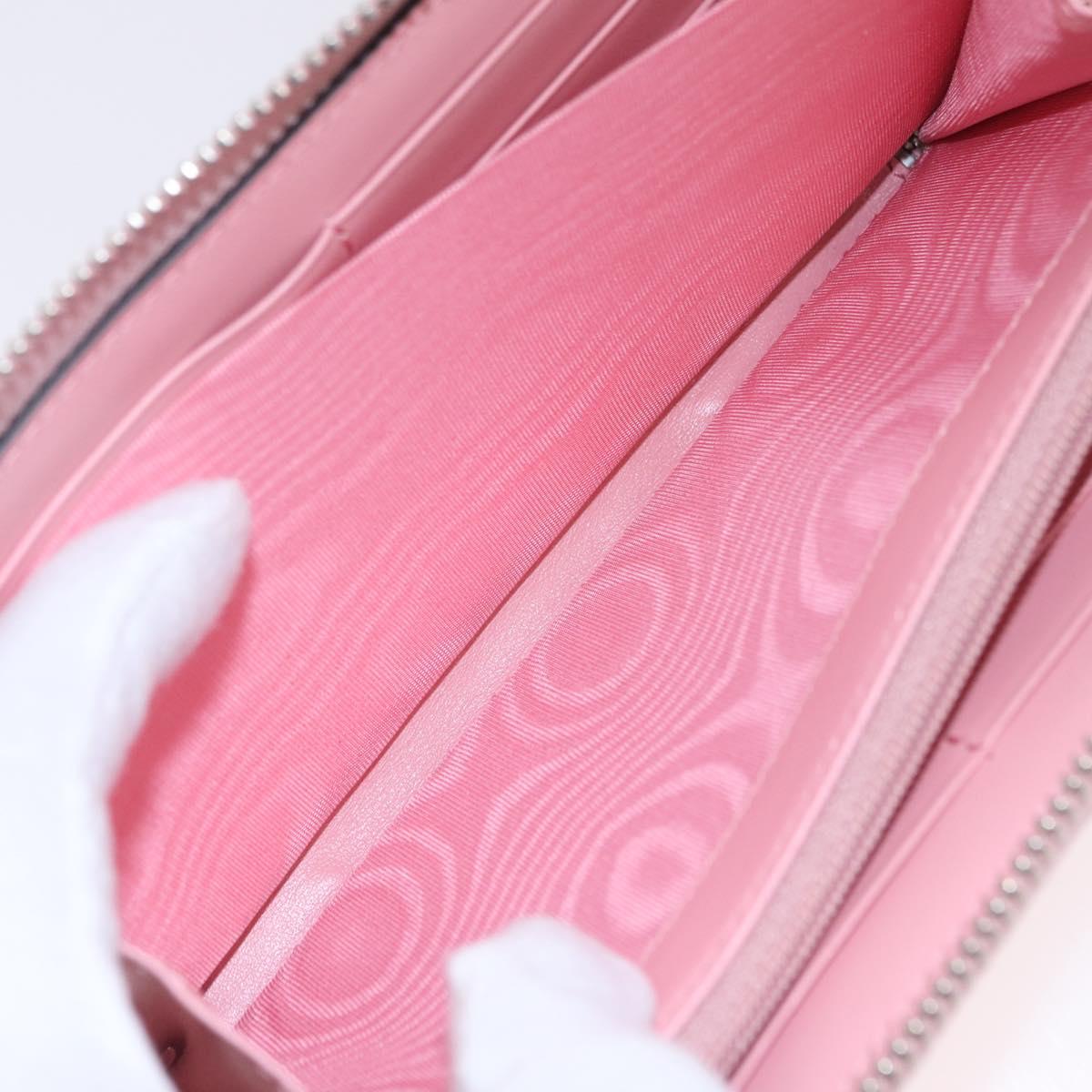 GUCCI Long Wallet Leather Pink Silver 443123 Auth 205414M