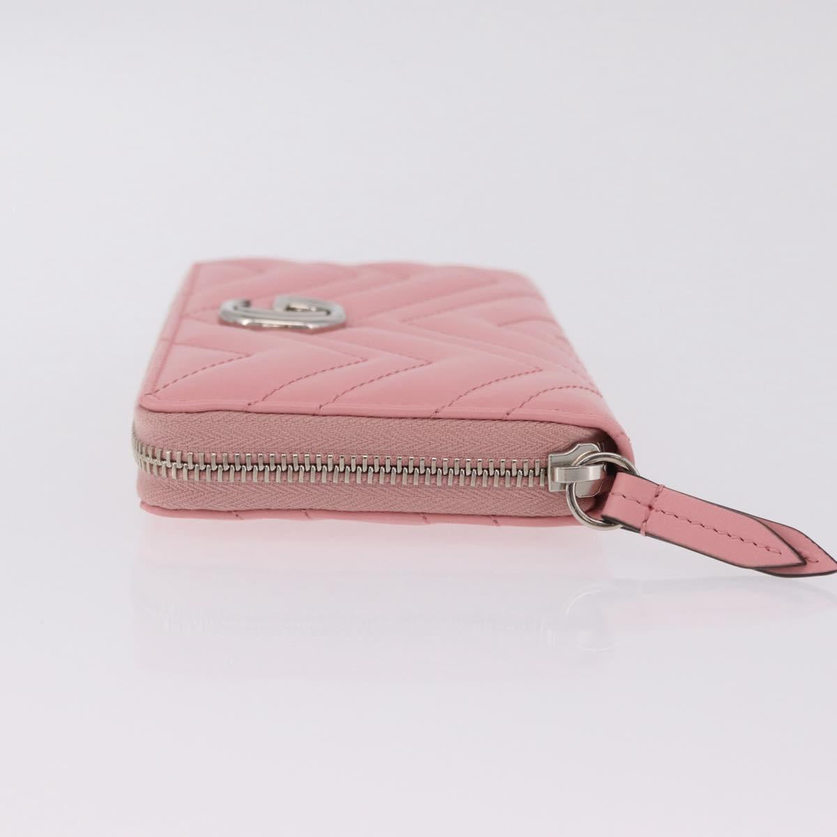 GUCCI Long Wallet Leather Pink Silver 443123 Auth 205414M