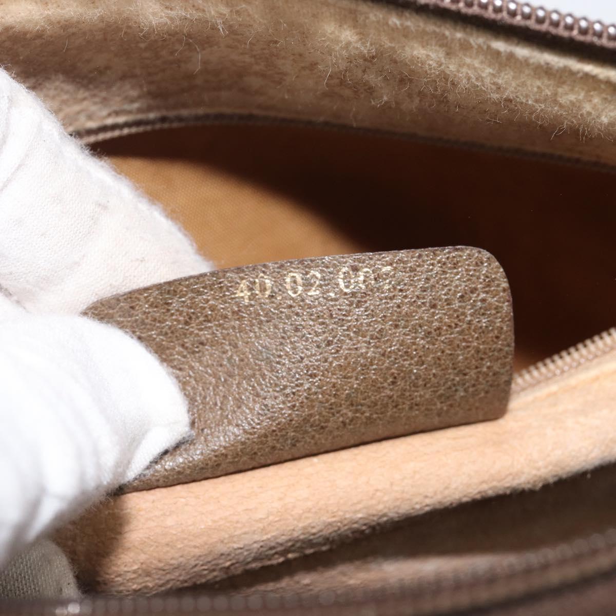 GUCCI GG Supreme Web Sherry Line Hand Bag PVC Beige Gold 40 02 007 Auth 205416