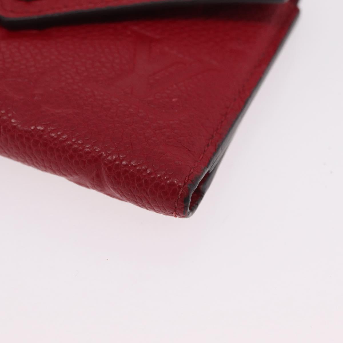 LOUIS VUITTON Empreinte Portefeuille Victorine Wallet Red M62554 LV Auth 205417M