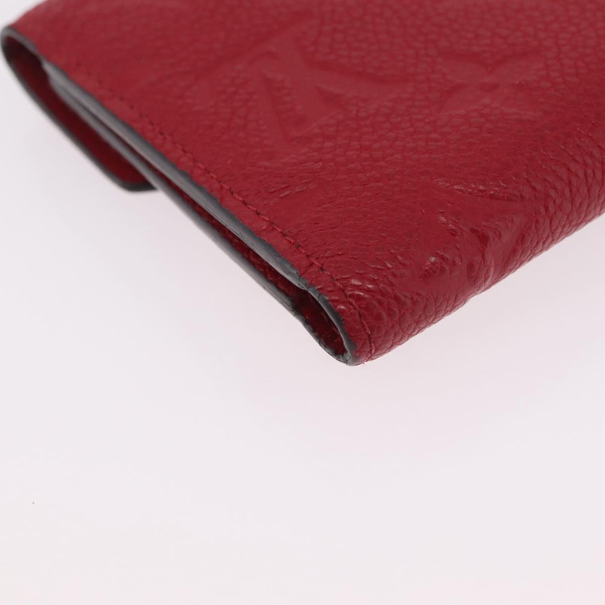LOUIS VUITTON Empreinte Portefeuille Victorine Wallet Red M62554 LV Auth 205417M