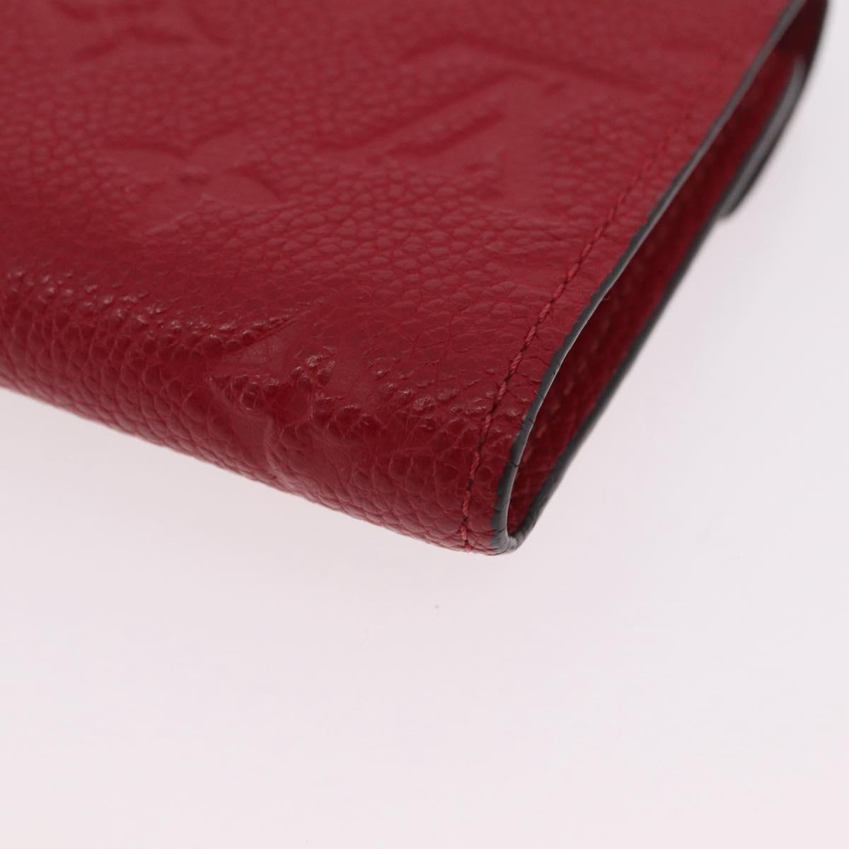 LOUIS VUITTON Empreinte Portefeuille Victorine Wallet Red M62554 LV Auth 205417M