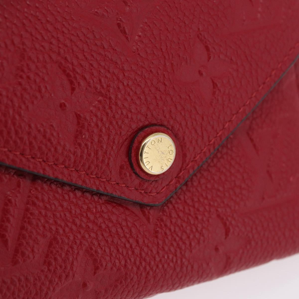 LOUIS VUITTON Empreinte Portefeuille Victorine Wallet Red M62554 LV Auth 205417M